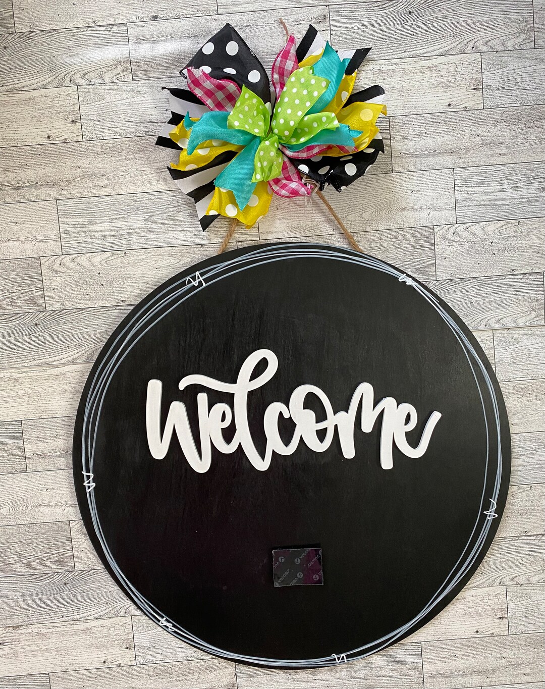 Interchangeable Welcome Sign, Black With White Welcome (base Only ...