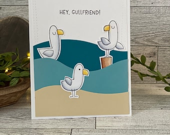 Hey, Gullfriend! Blank Card- (So Punny!!)