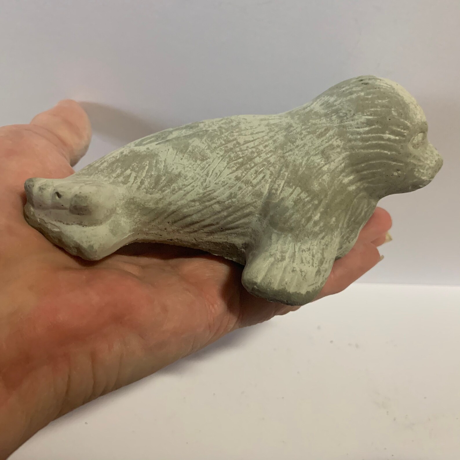 Seal Garden Statue Concrete Seal Adorable 5 Long Cement Etsy