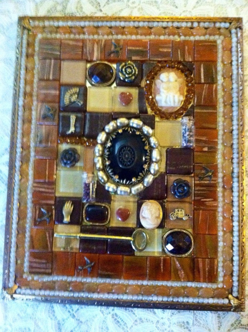 Steampunk Framed Mosaic mixed media mosaic art Steampunk ...