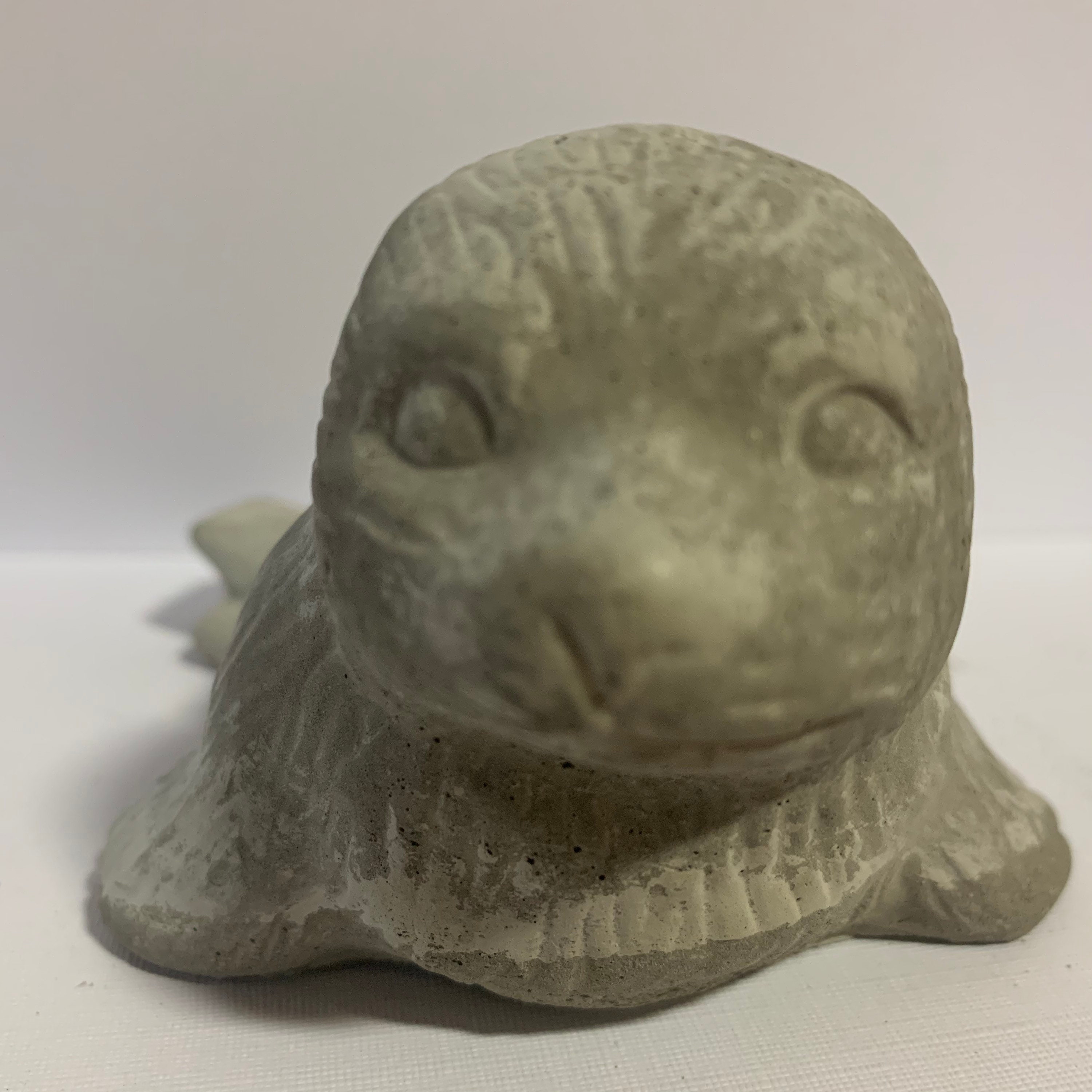 Seal Garden Statue Concrete Seal Adorable 5 Long Cement Etsy UK