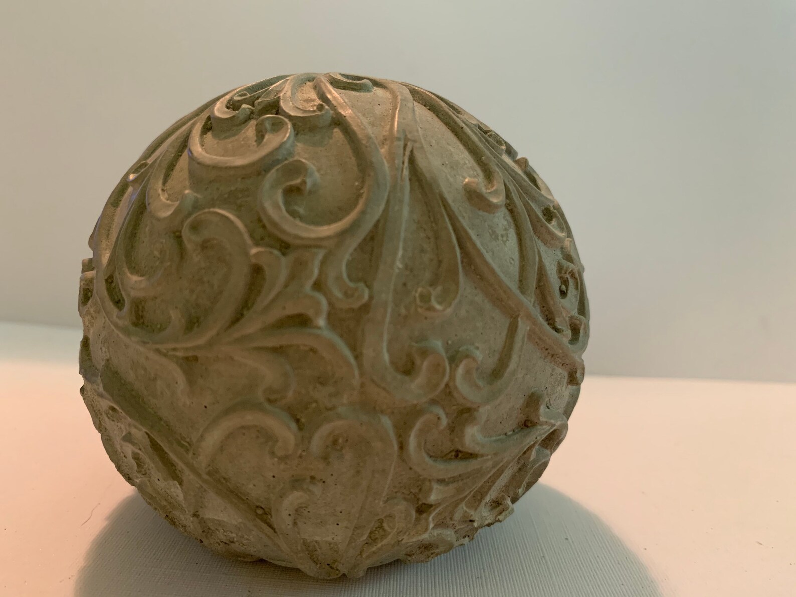 Decorative garden ball concrete garden ball 3 1/2 filigree Etsy
