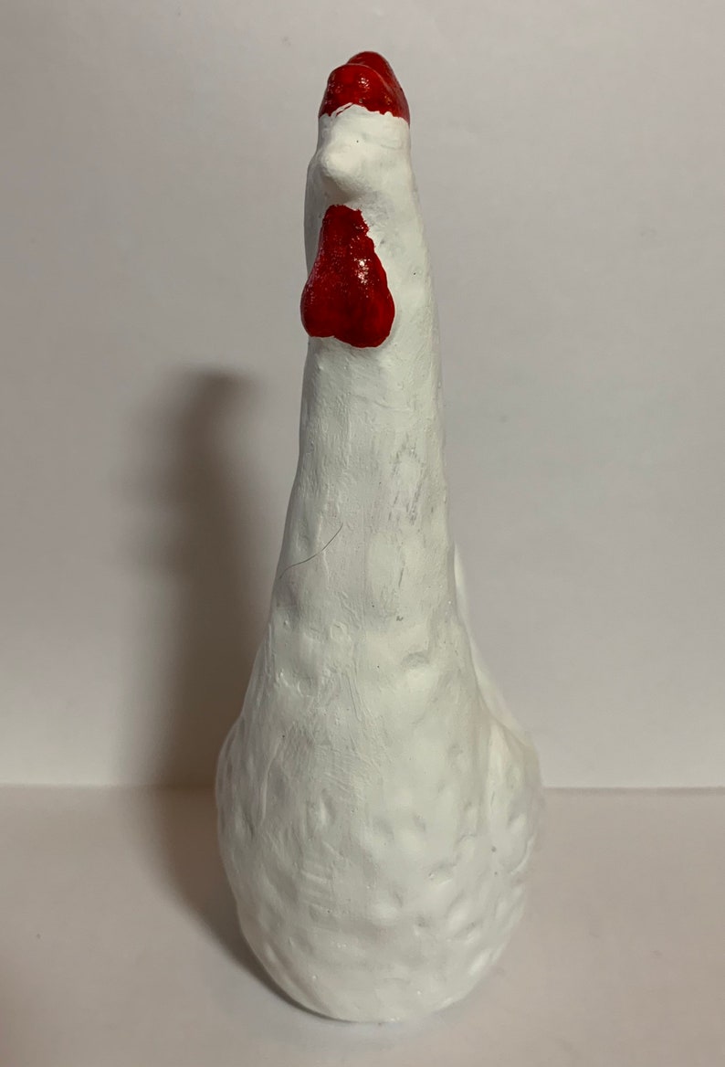 Chicken Garden Statue Concrete Chicken 5 3/4 Cement Etsy