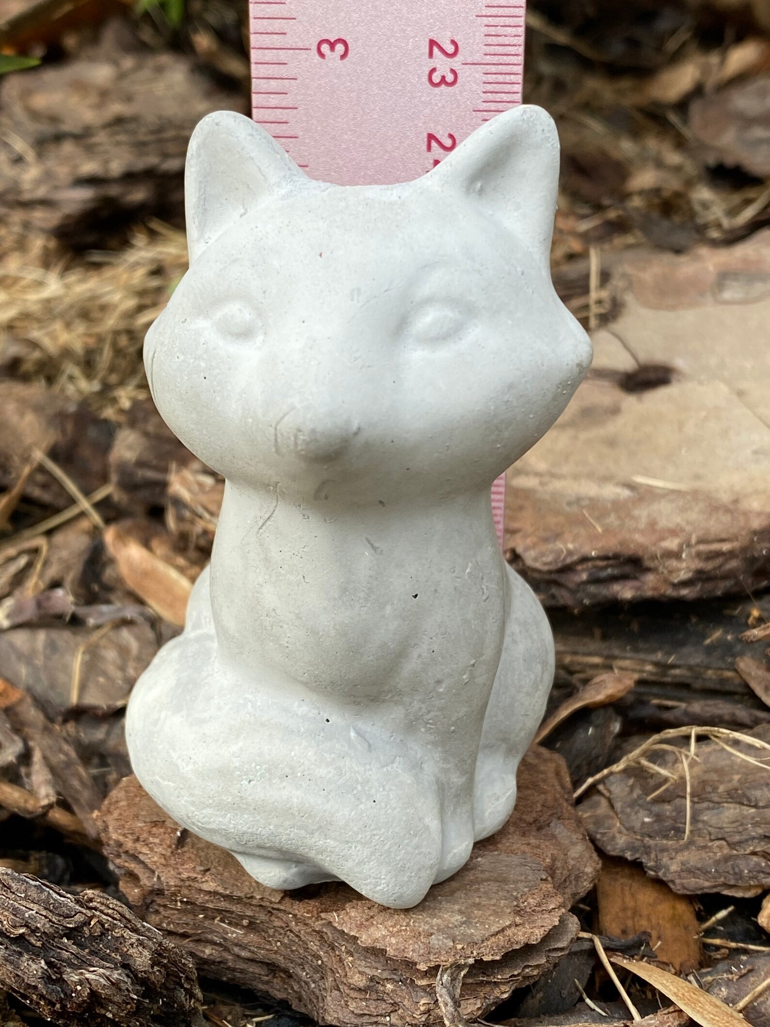 Concrete garden fox statue adorable 3 cement fox foxy fox Etsy