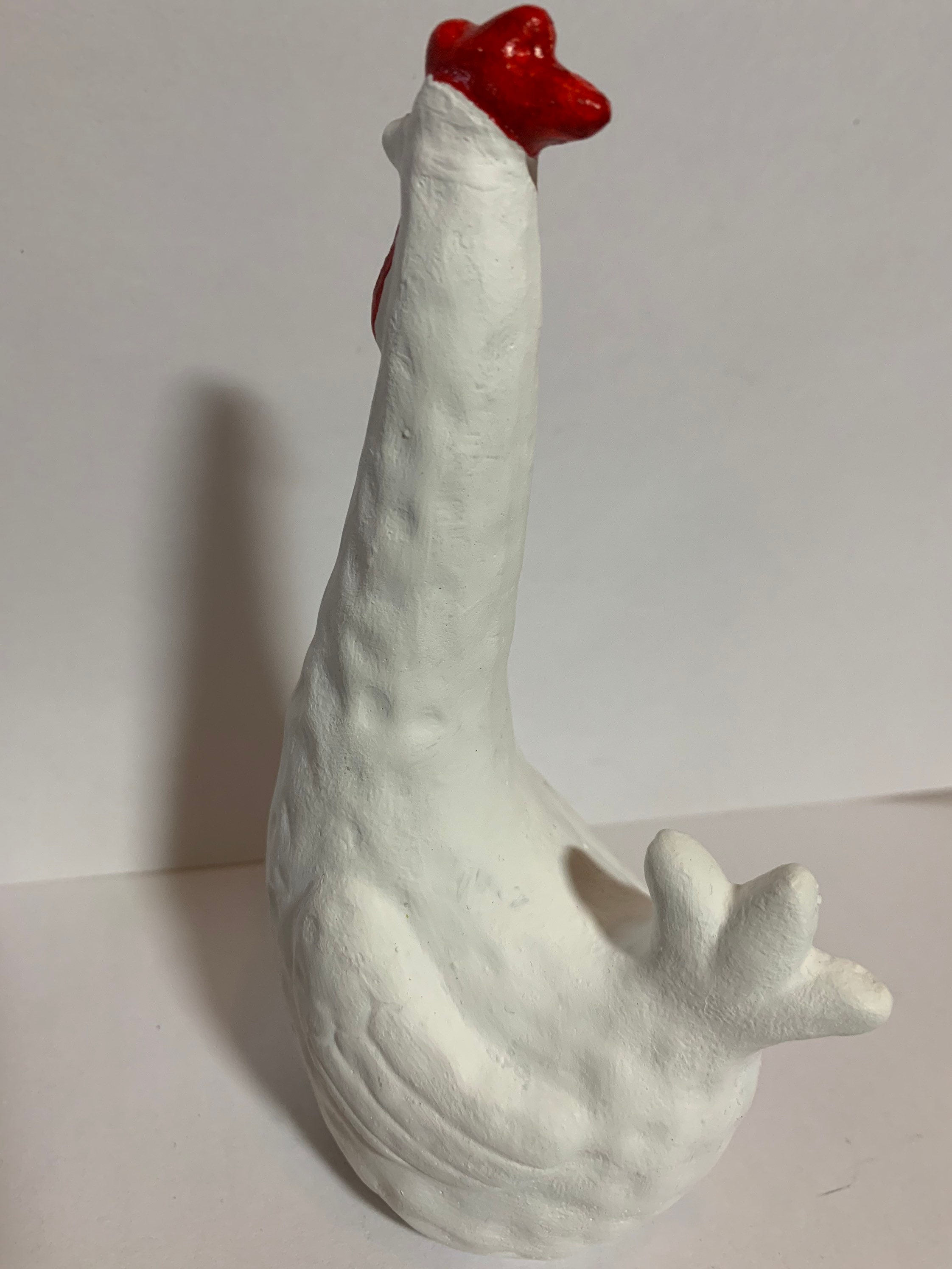 Chicken garden statue concrete chicken 5 3/4 cement Etsy