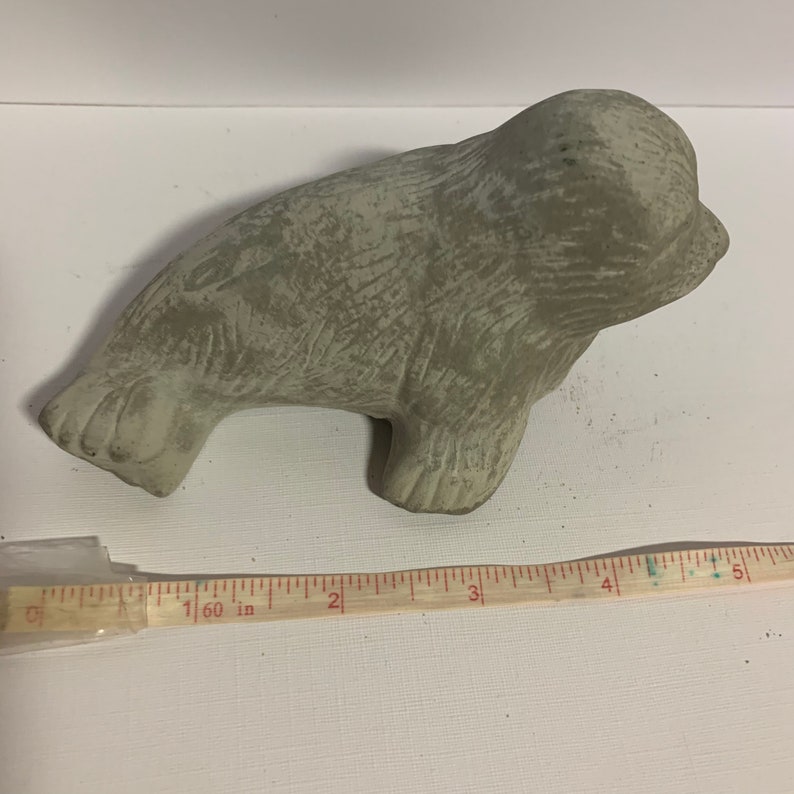 Seal Garden Statue Concrete Seal Adorable 5 Long Cement Etsy