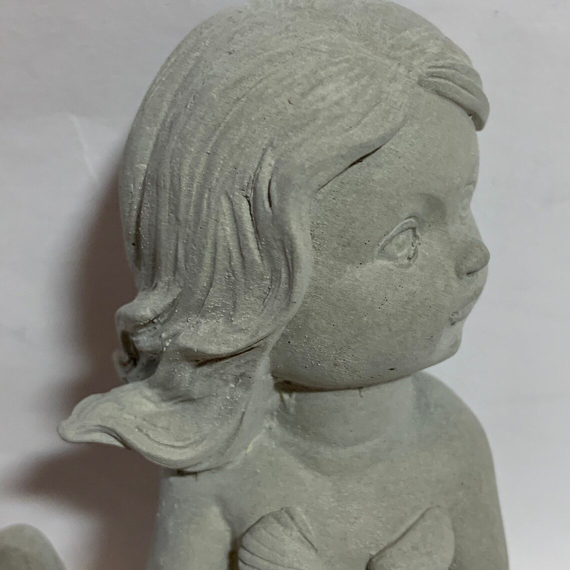 Concrete mermaid statue young mermaid 5 tall unpainted Etsy