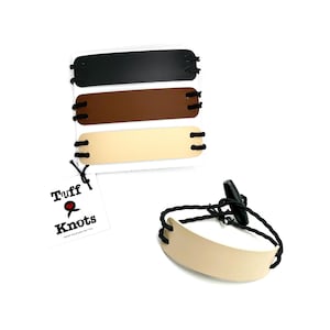 Vegan Leather & Toggle Loc Hair Tie: Faux Leather Band Dreadlock PonyTail Wrap