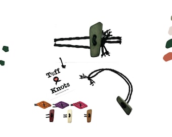 Élastiques à cheveux Toggle Loc : accessoires dreadlocks bohèmes avec bouton imitation bois