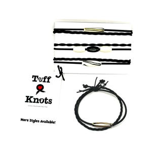 Buffalo Bone Hairpipe Bead Hair Ties: Batik Print Boho Bracelet