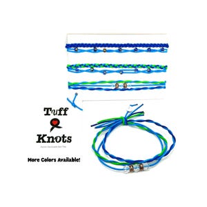 Beaded Hair Tie Bracelet Set: Glass Crystal Tibetan Beads