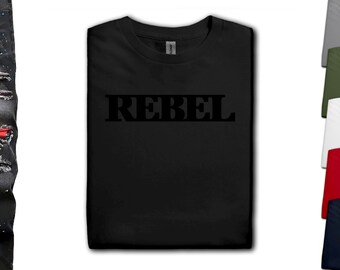 Camisa rebelde: Punk rock, todo negro, vanguardista, gótica, alternativa, rebelde