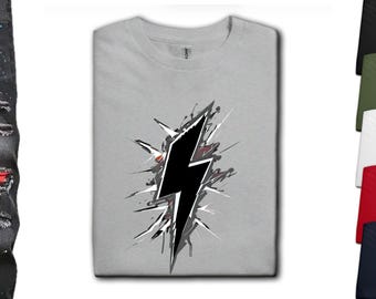 Men's Word Art T-shirt - Music Note Lighting Bolt - Etsy