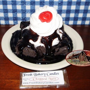 Hot Fudge Brownie Delight with Ice Cream Candle