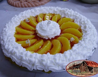 10" Peach Whip Cream Pie Candle