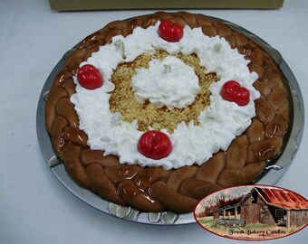 10" Coconut Cream Pie Braided Crust Pie Candle