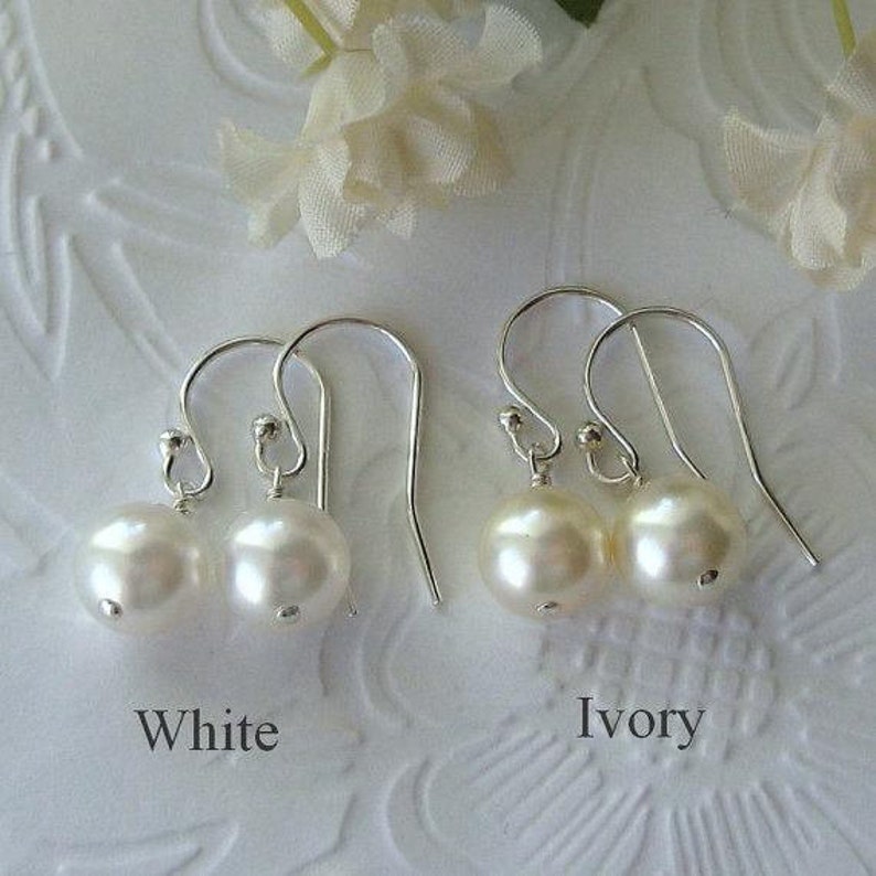 Bridesmaid Jewelry Set Bridesmaid Jewelry Wedding Jewelry for Bridesmaids Pearl Bridesmaid Necklace and Earrings Set Pearl Crystal