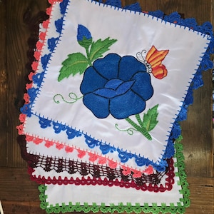 Handmade Mexican Embroidered Servilletas Oaxaca Mexico
