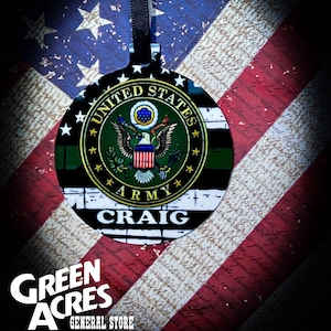 Personalized U.S. Army Christmas Ornament