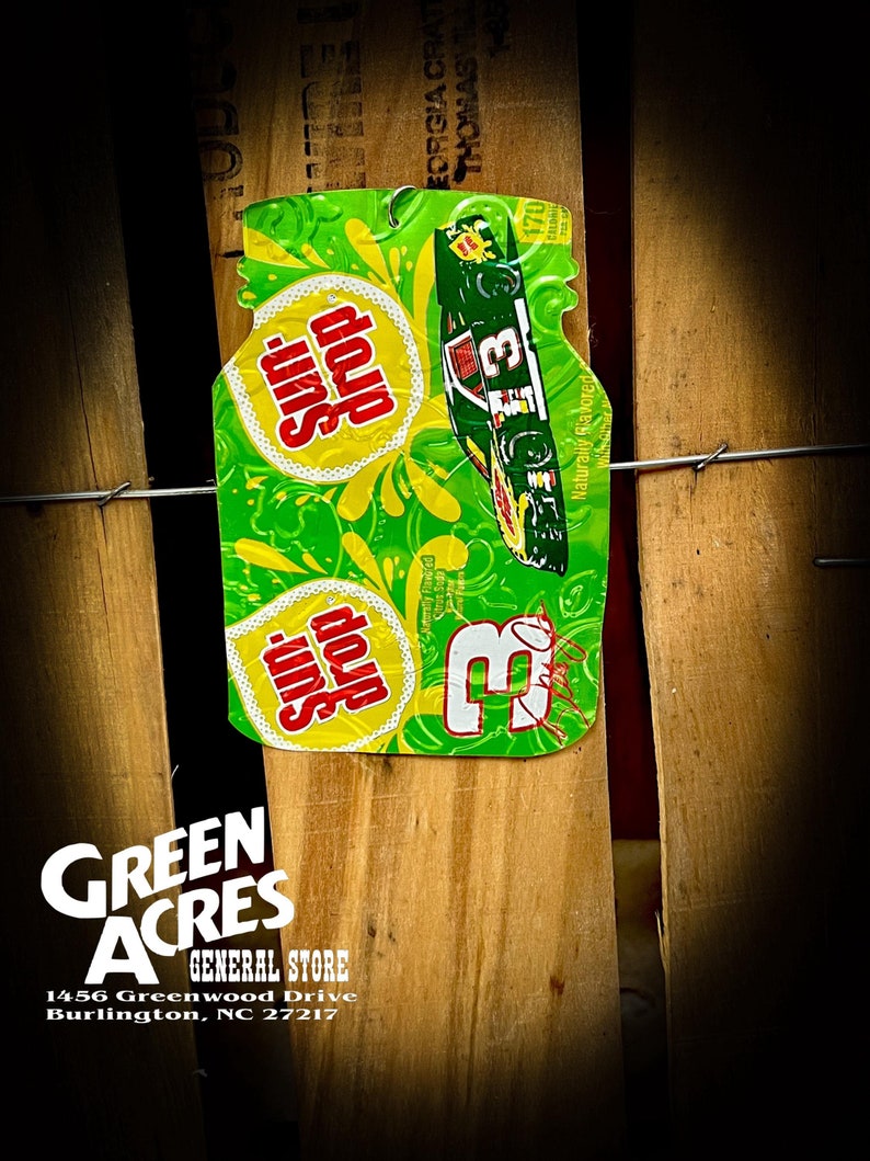 Limited Edition Sun Drop Dale Earnhardt Mason Jar Soda Can Ornament ...