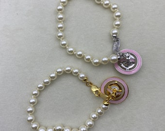 Pearl Bracelet, Enamel Pearl Bracelet, luxury Enamel Bracelet, Asteroid Bracelet, Bracelet Jewelry, Pendant Gift, Mother Bracelet Gift