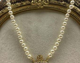 Collana di perle, Collana di perle di Saturno, Collana di Saturno di lusso, Collana di asteroidi, Collana di gioielli, Regalo pendente, Regalo collana madre