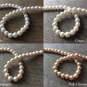 Pearl Bracelet, Stacking Multi Strand Cuff Drape Bracelet on Silver or Gold Chain image 4