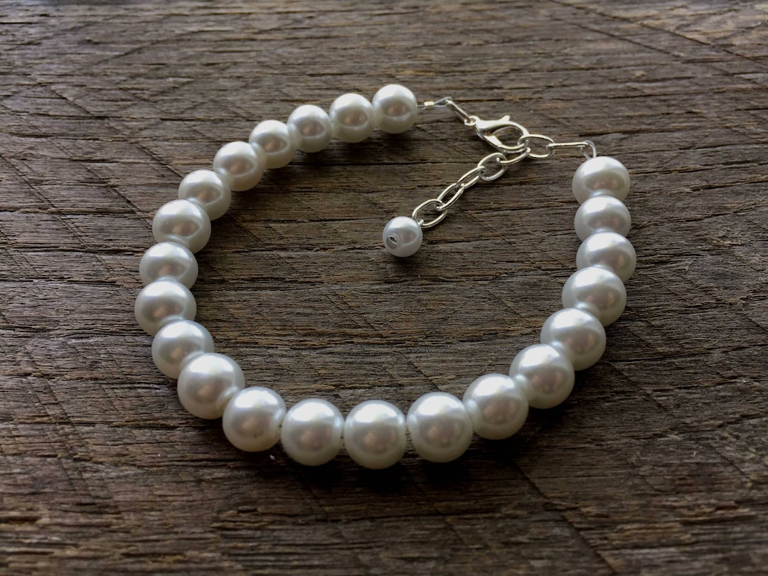 Pearl Bracelets For Men.Pearl Bracelet for Men, 8mm 6mm 4mm Pearls, Adjustable With 1.5 ...