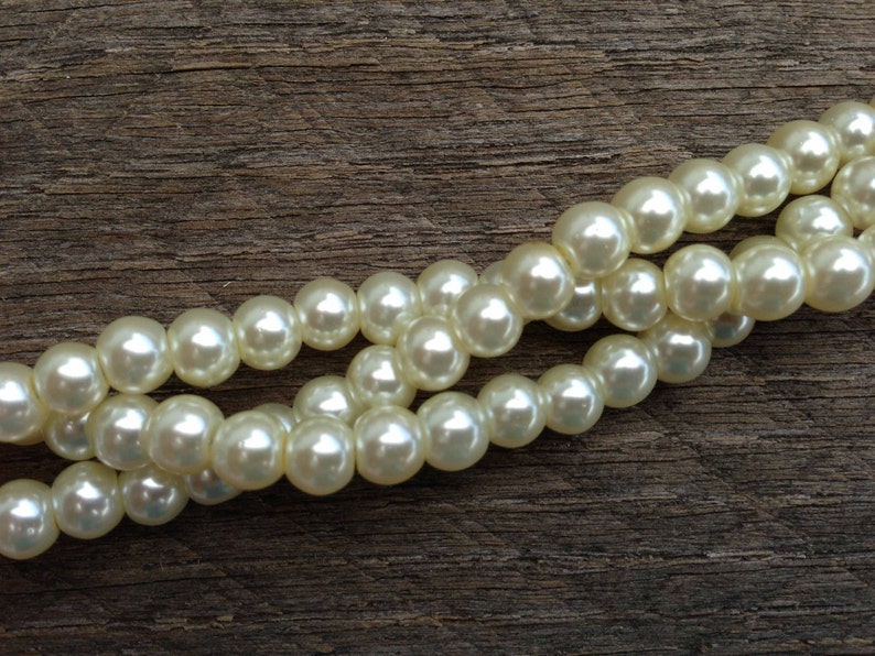 Ivory Pearl Necklace, Pearl Bridal Necklace, Braided Pearl Wedding Necklace on Silver or Gold Chain image 3