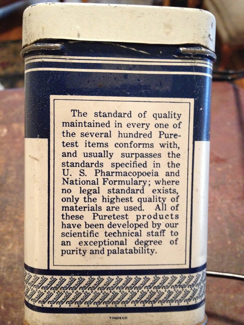 EPSOM SALT CONTAINER Vintage Puretest Epsom Salt 16oz Etsy