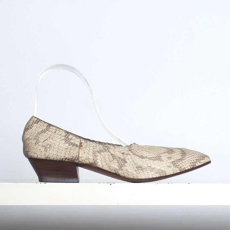 snakeskin mules