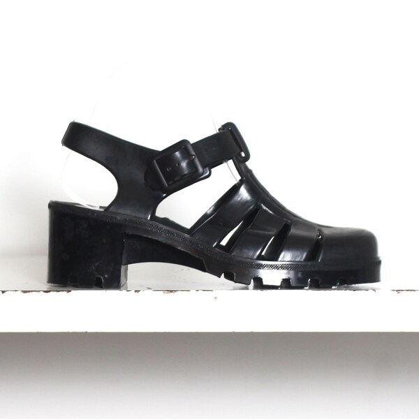 caged jelly sandals