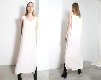 90s off white ivory tent minimal maxi dress