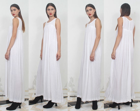 flowy maxi dress white