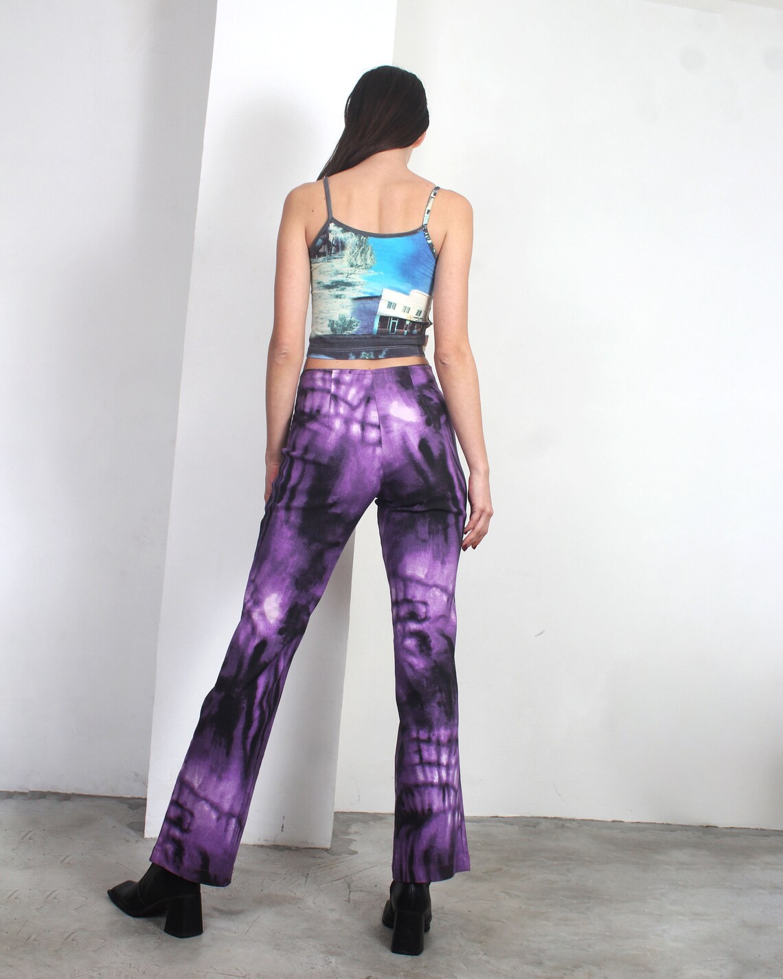 shiny purple pants