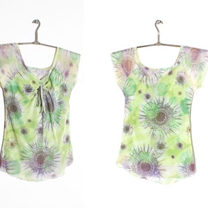 Camisa floral gráfica 00s y2k lime