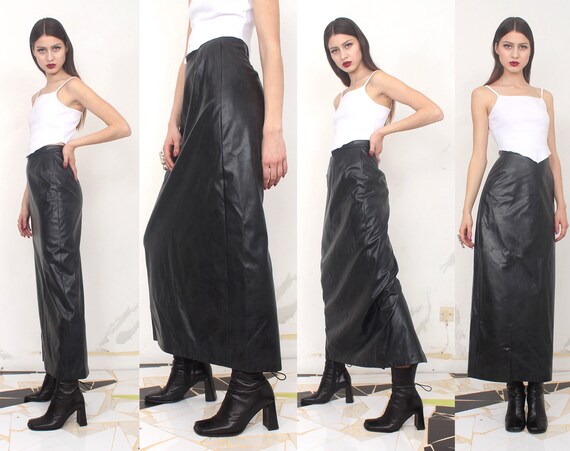 pvc maxi skirt