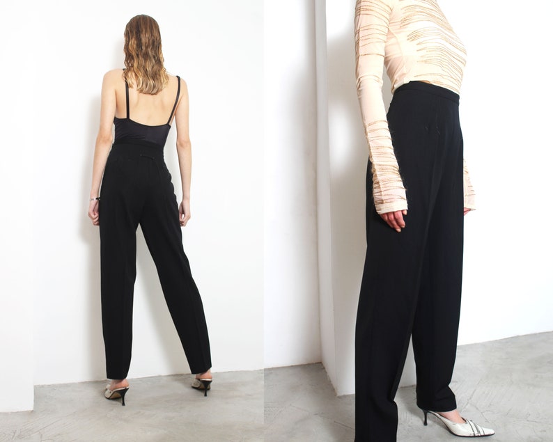 90s Jean Paul Gaultier classique black wool trousers image 4