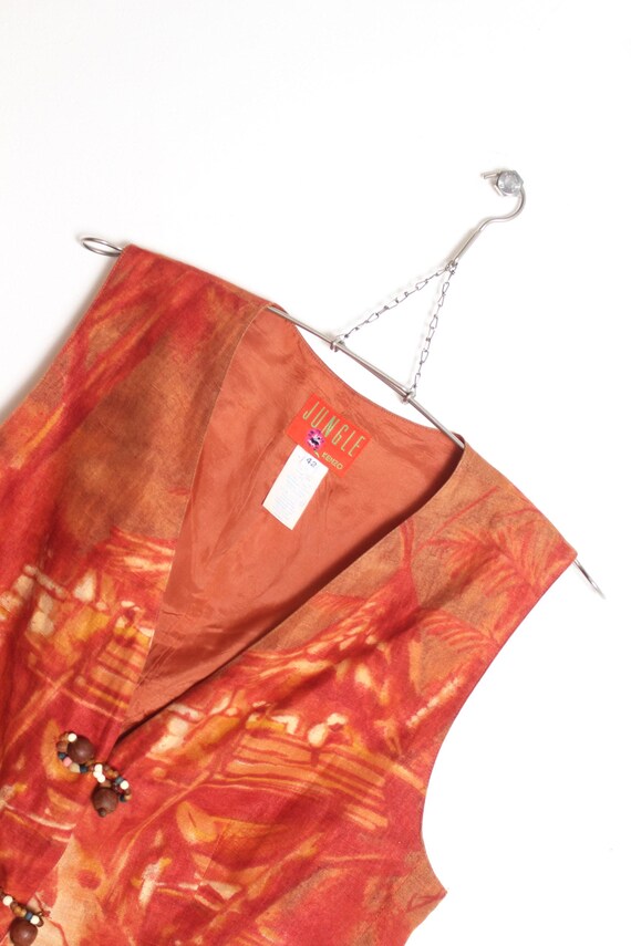 90s Kenzo Jungle Linen Vest - Etsy Canada