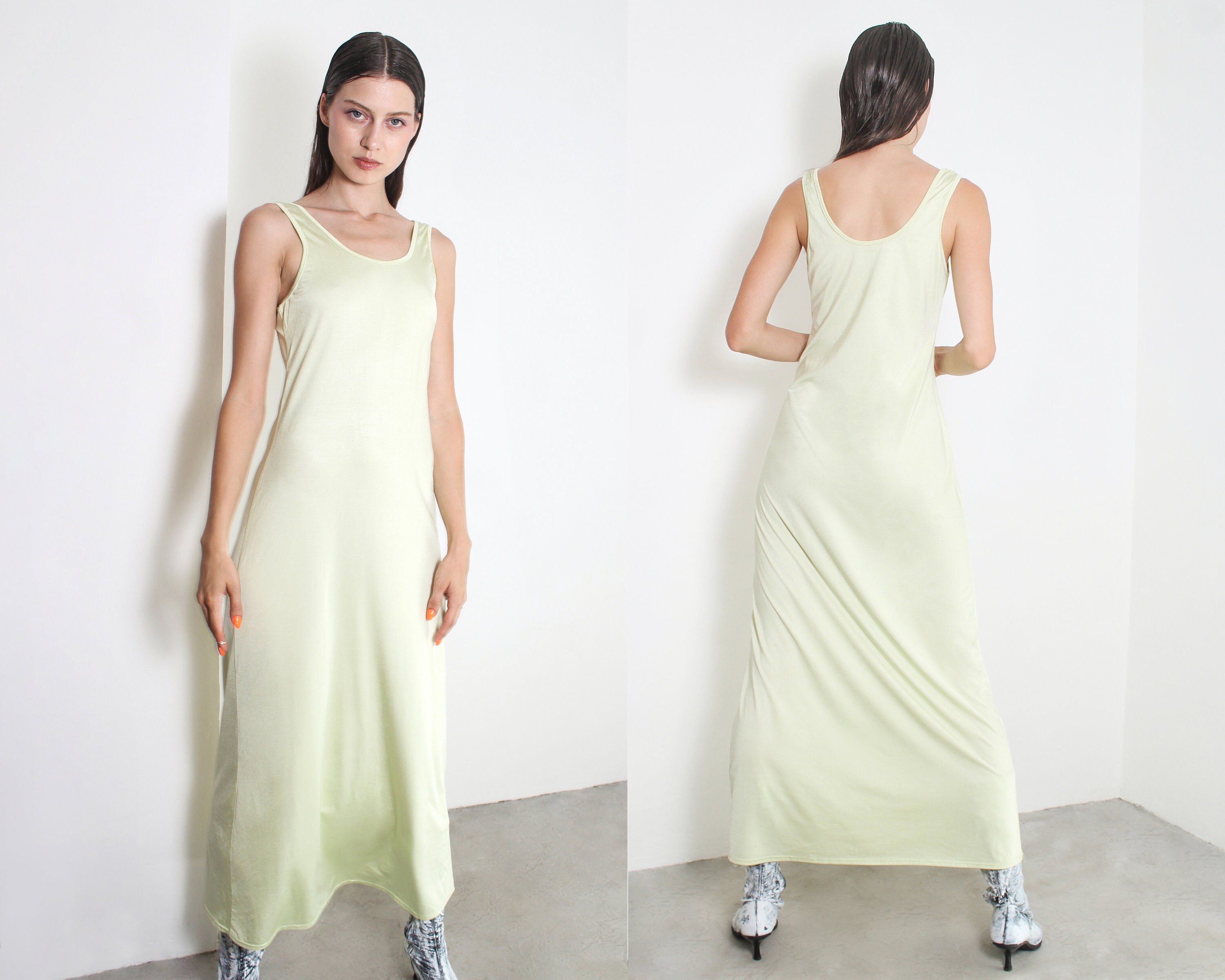kendall jenner green dress met gala ADORABLE MODA INTERNATIONAL STRAPLESS LIME & WHITE STRIPE SPANDEX BI –  Vintage Clothing & Fashions