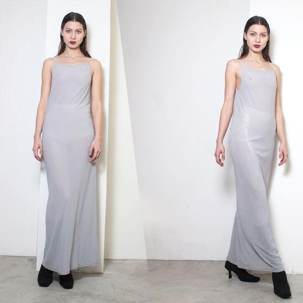 Y2k Gray Maxi Dress - Etsy