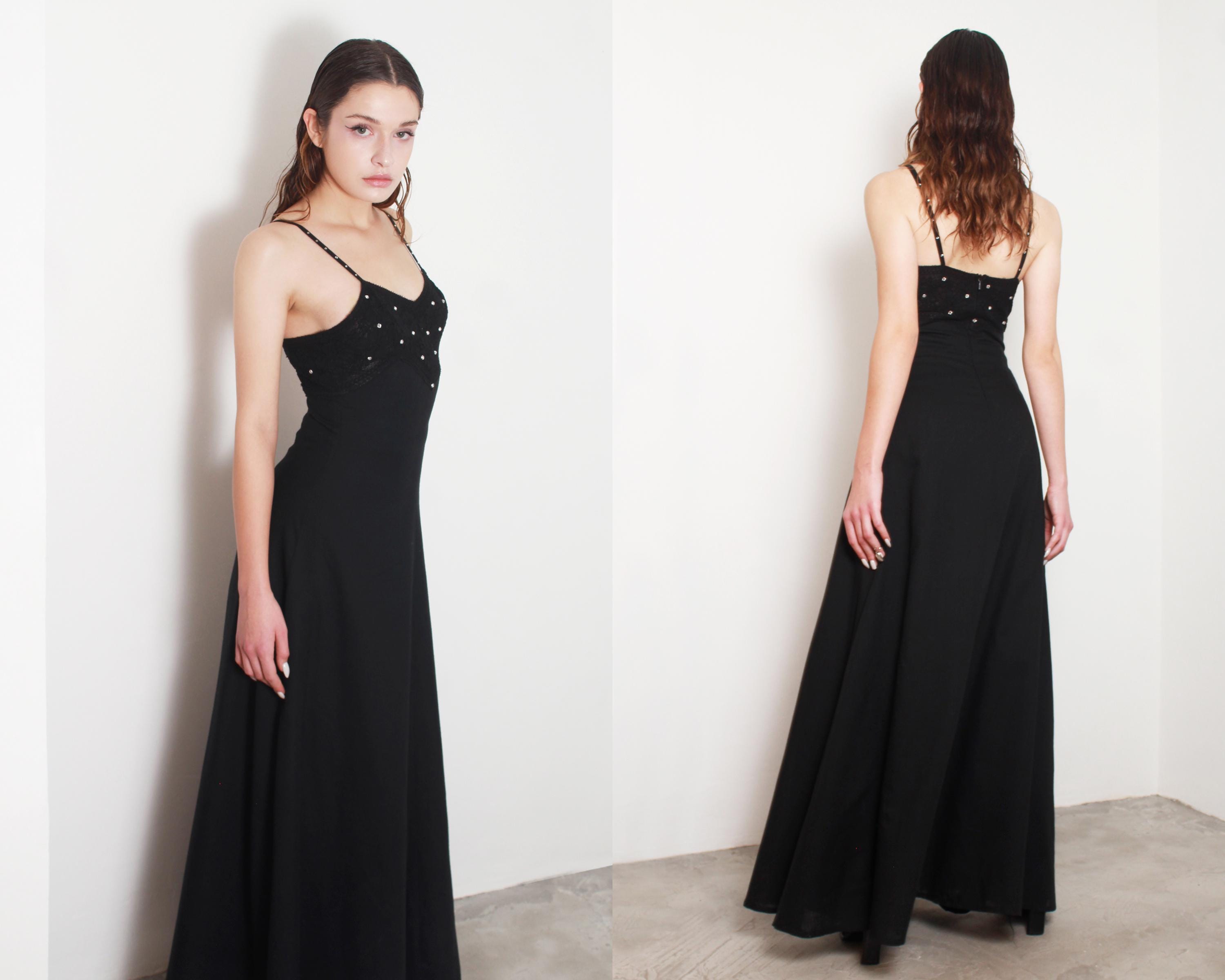 halston crochet maxi dress Mew Mews Halston Long Sleeve Ruched Split Maxi Dress