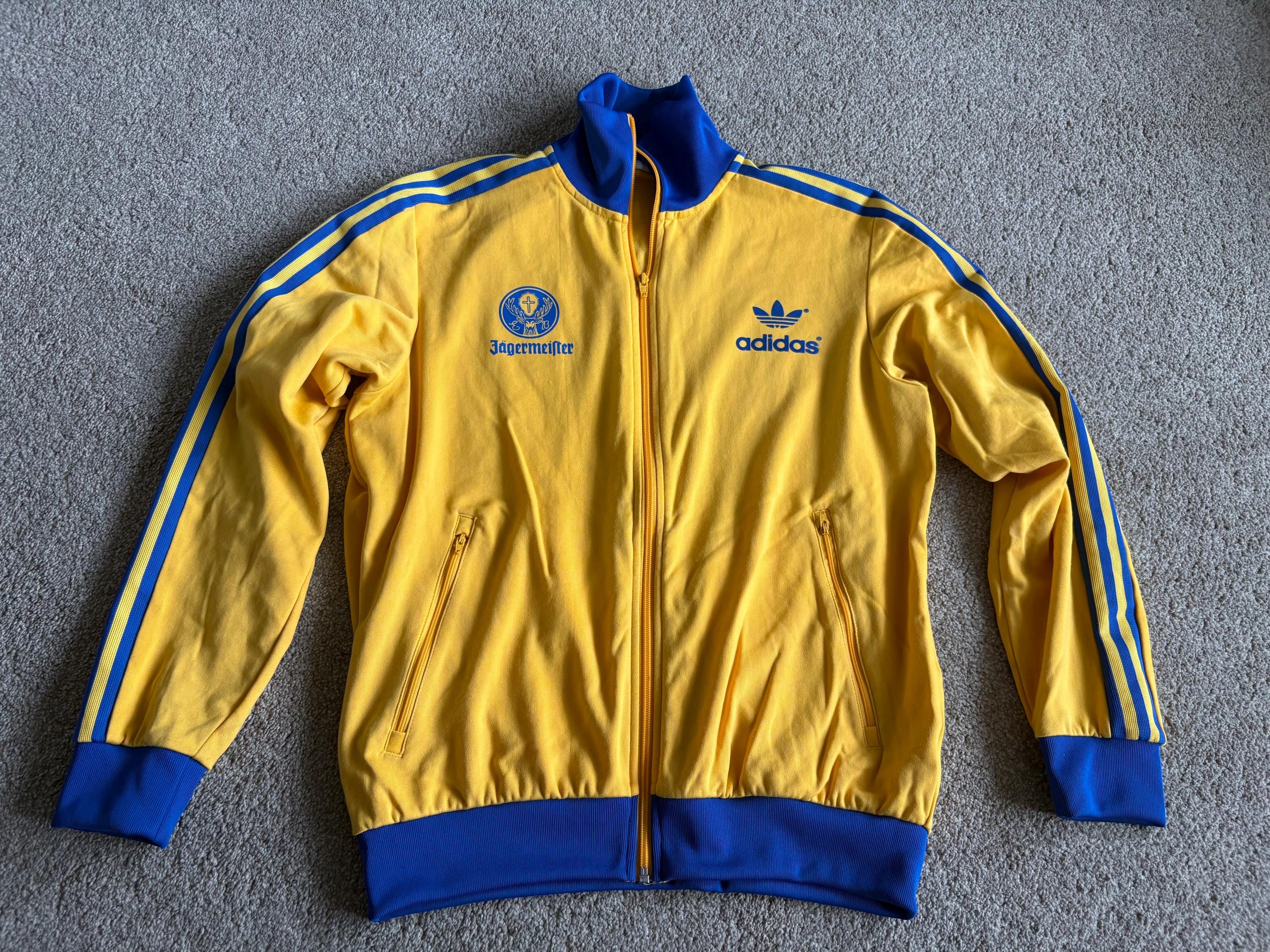 Yellow adidas tracksuit men