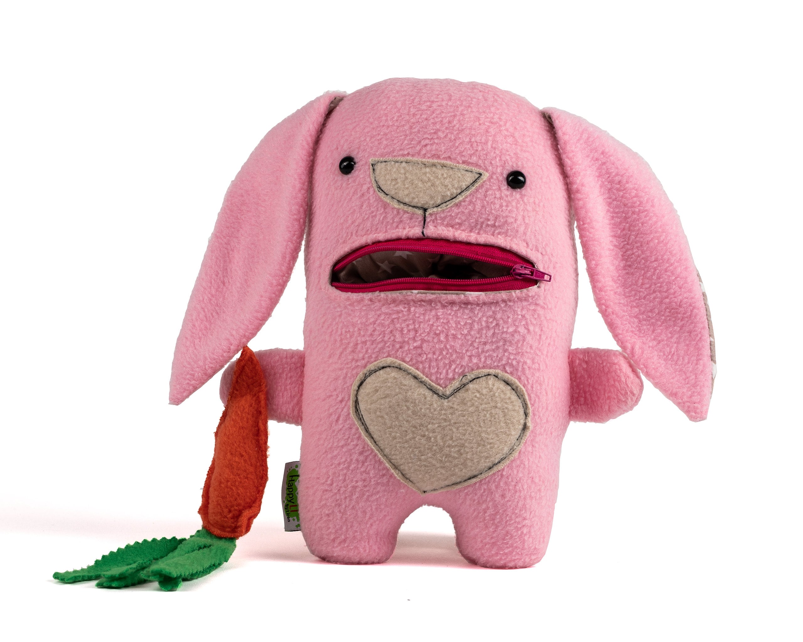 Cuddly Bunny Softie Bunny Plush Toy Zipper Mouth Rabbit Etsy
