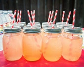 75 Pewter Daisy Cut Mason Jar Lids for Straws