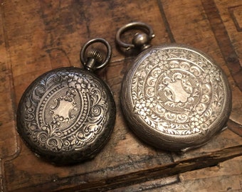 Two Silver Cased Pocket Watches for Spares/Repair