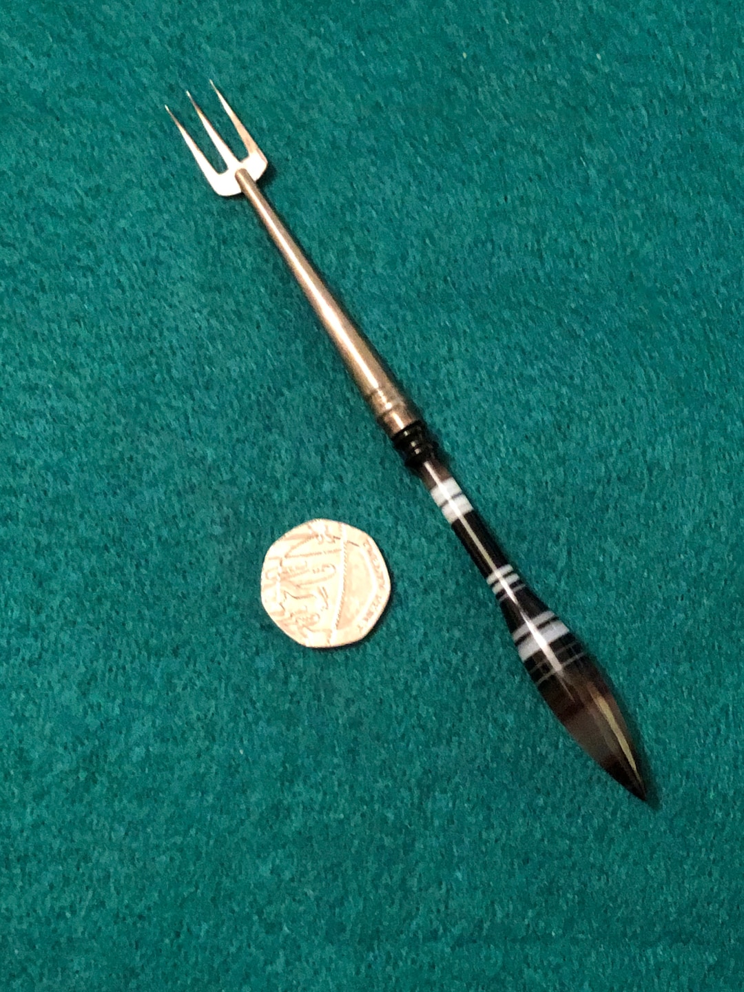 Agate Handled Pickle Fork Etsy