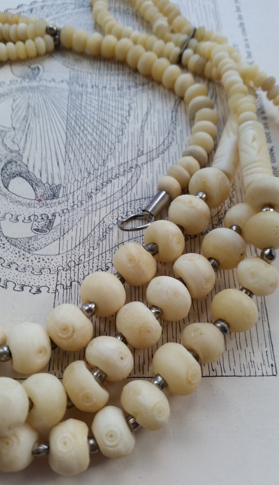 BiniBeca Design Gold Inlaid Bone Beads Necklace - ShopStyle