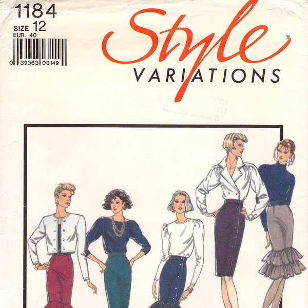 SZ 12-1980 stile gonna stile 1184 - Set dei mancati riscontri di gonne a matita sottile raccordo in cinque varianti - modelli