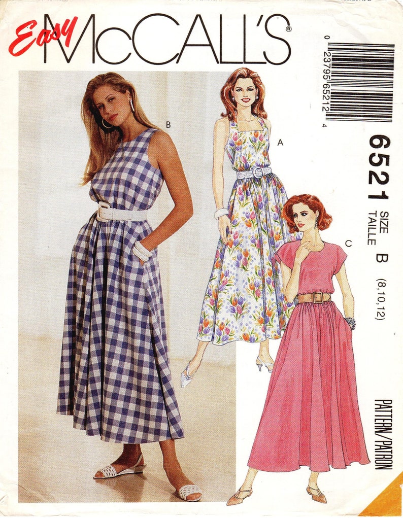 Sz 8/10/12 Mccall's Dress Pattern 6521 Misses' - Etsy